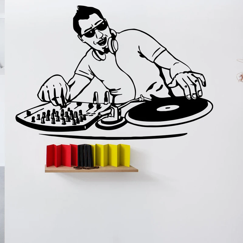 Виниловая наклейка на стену комнаты музыка DJ Электронная танцевальная Транс EDM