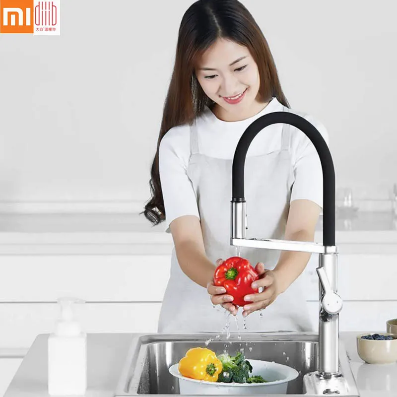 Xiaomi Mijia Dabai U-Yue, кухонный интеллектуальный датчик, переключатель, кран, вращающийся на 300 градусов, универсальная трубка для воды, кухонный водопроводный кран