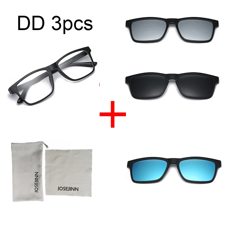 Магнитный ультра-светильник, поляризованные солнцезащитные очки на застежке, мужские и женские очки, оправа для очков TR90, оправа для оптических очков для женщин и мужчин - Цвет линз: DD