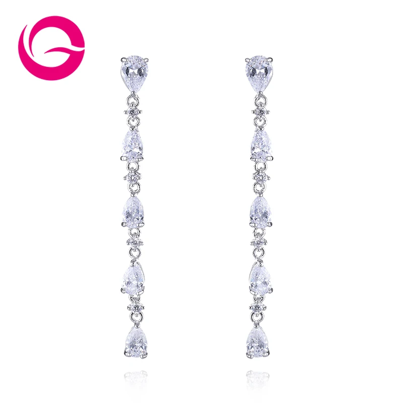 

GAOLA New Arrival Clear Cubic Zirconia Stone Waterdrop Dangle Earrings For Women E6496