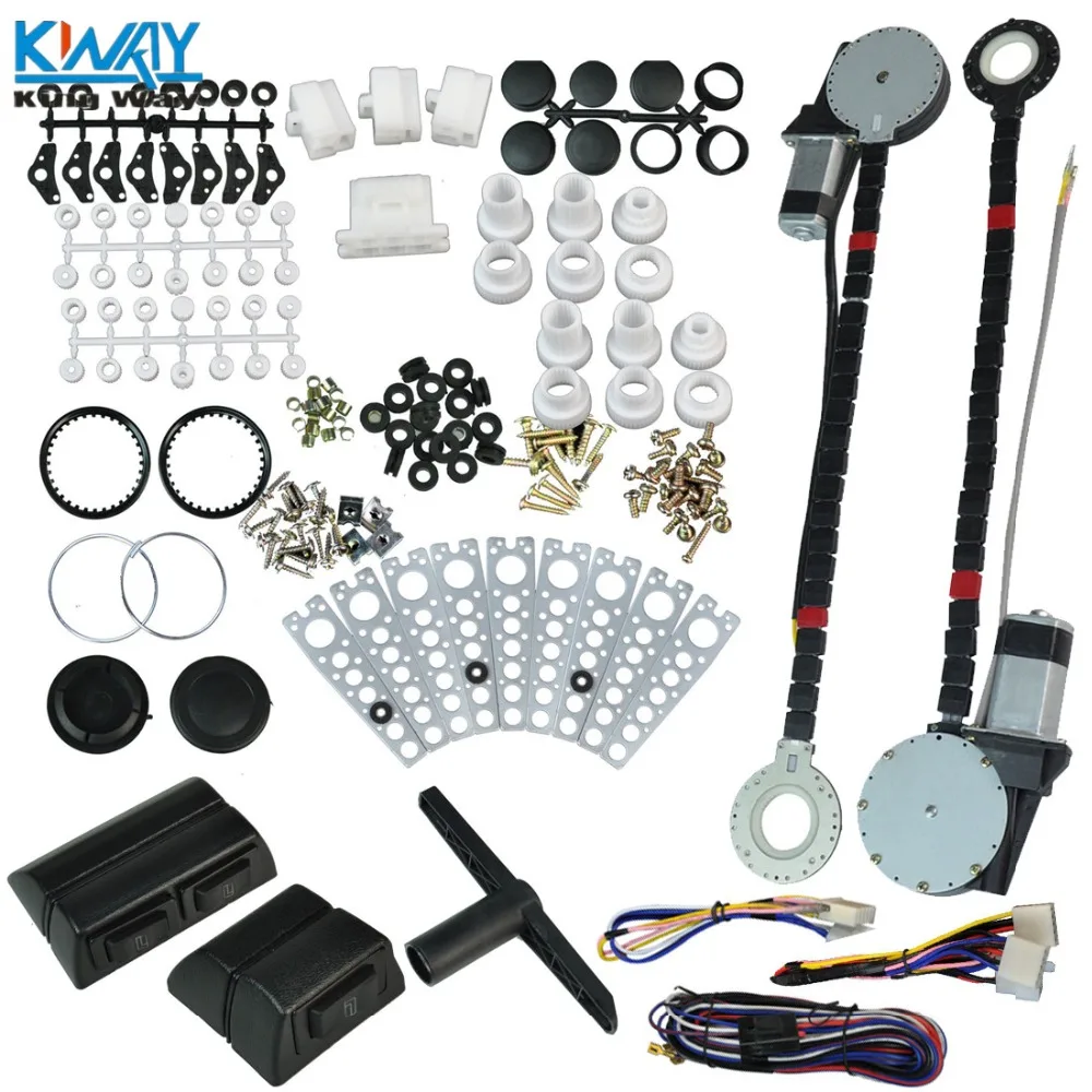 

FREE SHIPPING - King Way - 2 Door Car Pickup Universal Electric Power Window Lift Regulator Conversion Kit