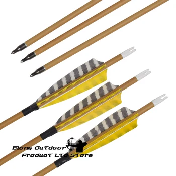 

6/12Pcs Pure Carbon Arrows Wood Camo 28" 30" 6.2mm Spine 500 600 Turkey Feather Hunting Shooting Youth Archery Bow Free Shipping