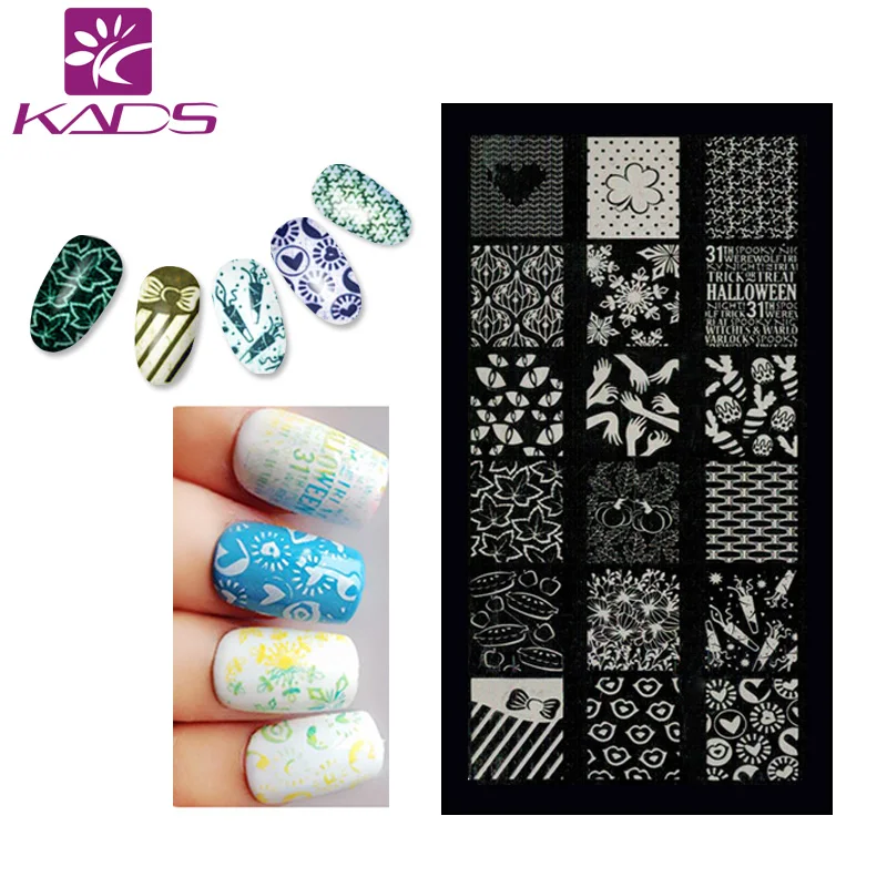 

KADS CA17 New Design Leaf & Snowflake Series Steel Nail Stamping Image Plate Print Nail Art Template DIY Tools Nail Stamp Polish