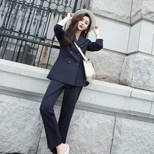 ^^Best Offers Women's pantsuit Temperament long sleeve double-breasted blazer Woman suits lady suit office Jacket set 2019 two-piece ^^Best Offers Women's pantsuit Temperament long sleeve double-breasted blazer Woman suits lady suit office Jacket set 2019 two-piece