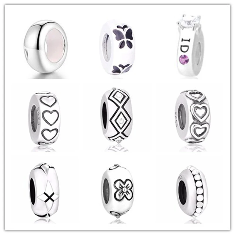 

FirstQueen 100% Silver 925 Silicon Stopper Beads Fits Bracelet Bangles DIY For Jewelry Making Factory Wholesale