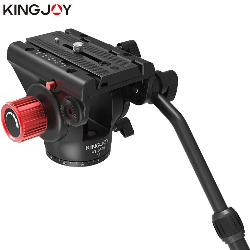 Cena KINGJOY oficjalna VT 3520 głowica statywu płyn hydrauliczny panoramiczna głowica wideo do statywu statyw monopod stojak mobilny SLR DSLR