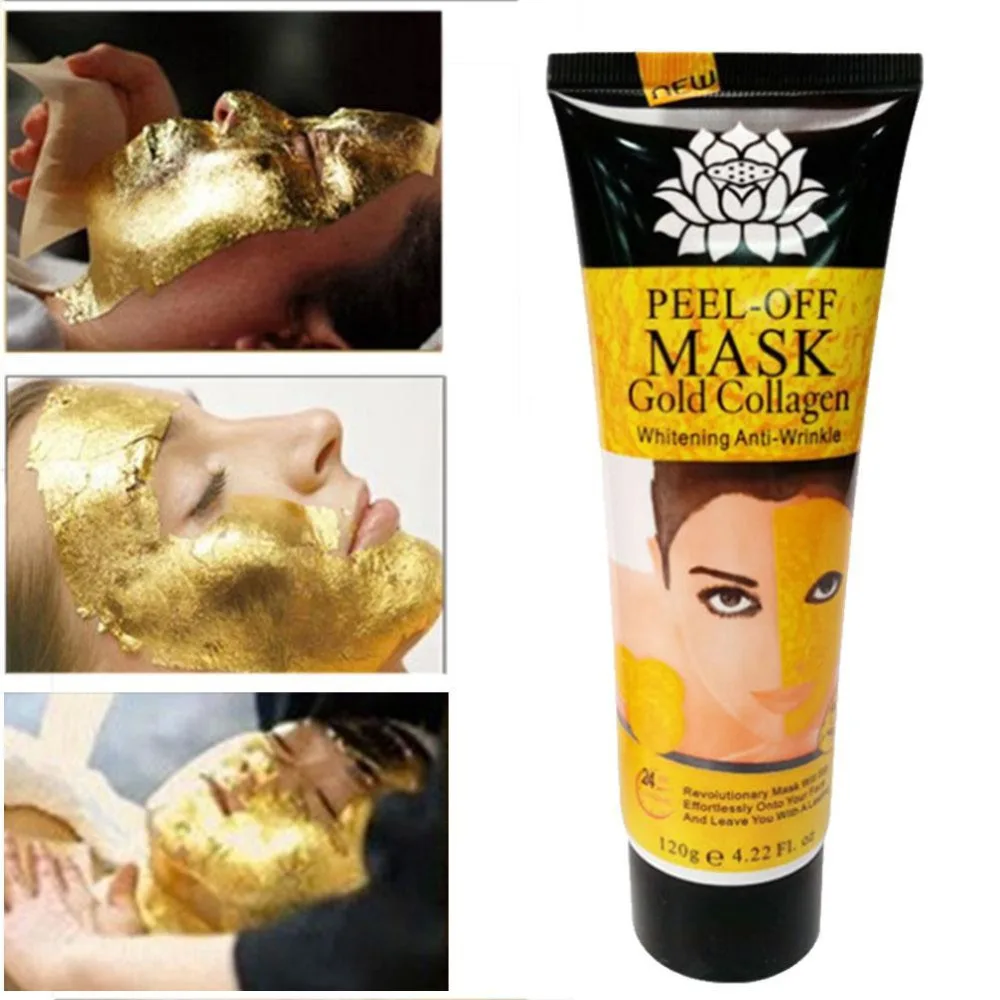 24 К Золотой Peel Off Mask против морщин маска для лица против старения Уход за лицом отбеливающий Уход за кожей лица Маски для век Уход за кожей лица укрепляющий лифтинг Маска