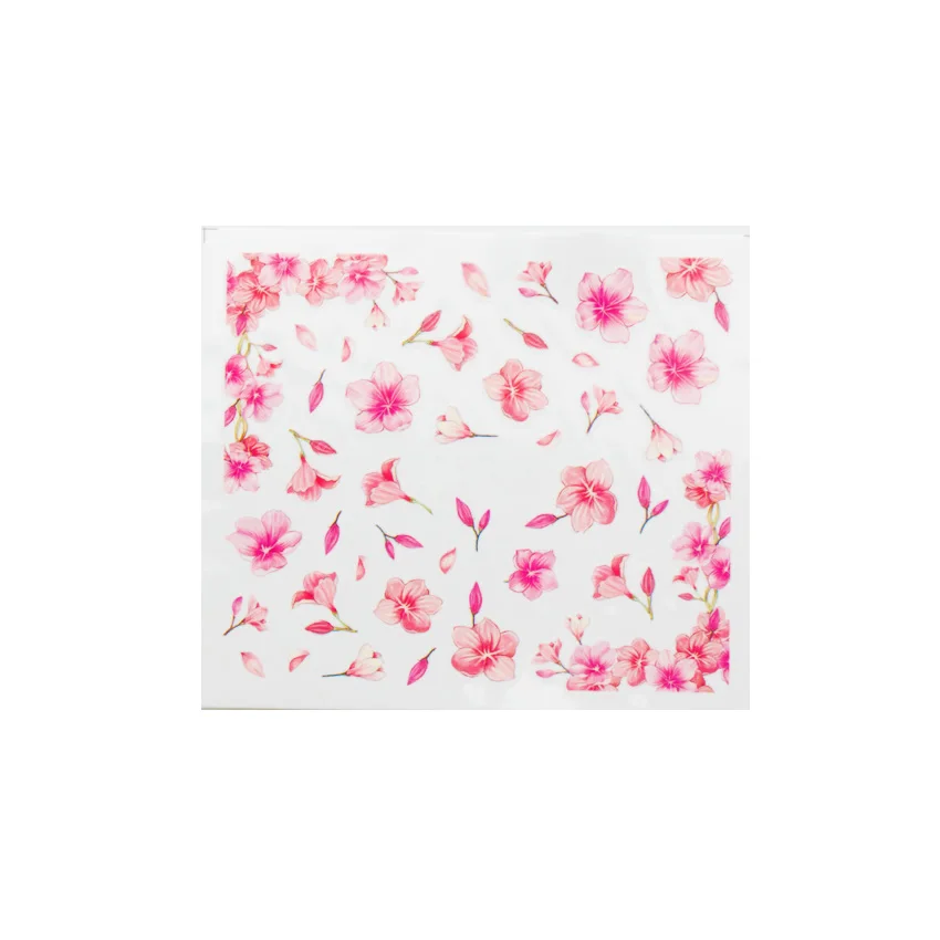 1 шт розовый цветок водная наклейка переводная слайдер для маникюра украшения ногтей наклейки s аксессуары инструменты ZJT4002 - Цвет: 3116