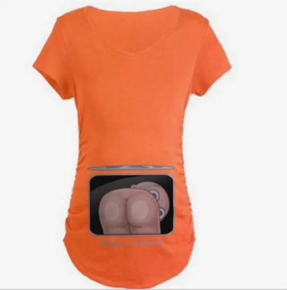 Летняя Оригинальная одежда для беременных с принтом; забавные женские футболки; футболки для беременных; одежда для кормящих; топ; жилет для беременных; футболка с длинным рукавом