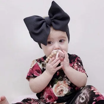 

Baby Headwraps Big Bowknot Cotton Blend Knotted Infant Baby Girls Bows