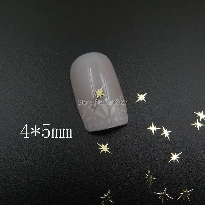 

MS366-2 100pcs Gold Cute 4*5mm Shinny Metal Sticker Nail Art Metal Sticker Nail Art Decoration Non-adhesive Sticker