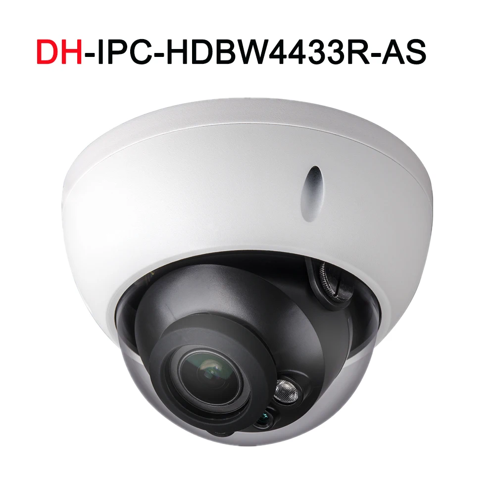 

IPC-HDBW4433R-AS with Audio in/out &Alarm Port PoE Camera DH logo Network Security Camera IR30m IK10 IP67 4MP IP Camera