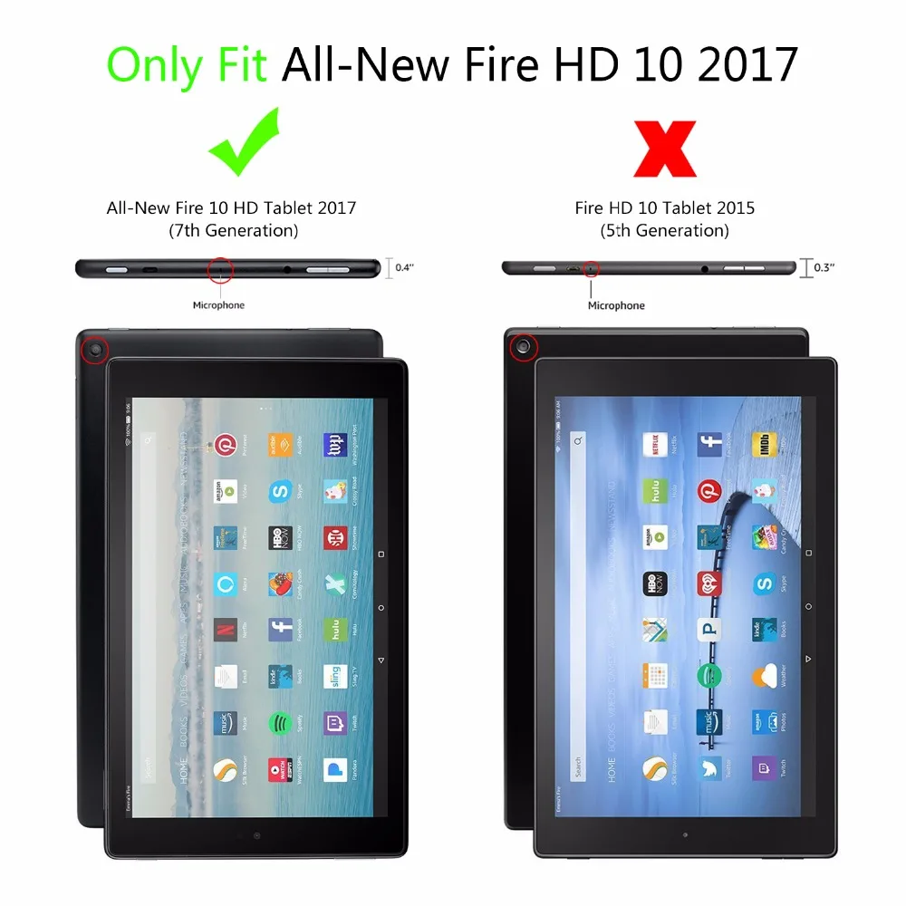 Для Amazon Kindle Fire HD 10 Tablet чехол для Amazon HD 10 Smart печати Флип кожаный чехол Стенд капа Fundas+ стилус