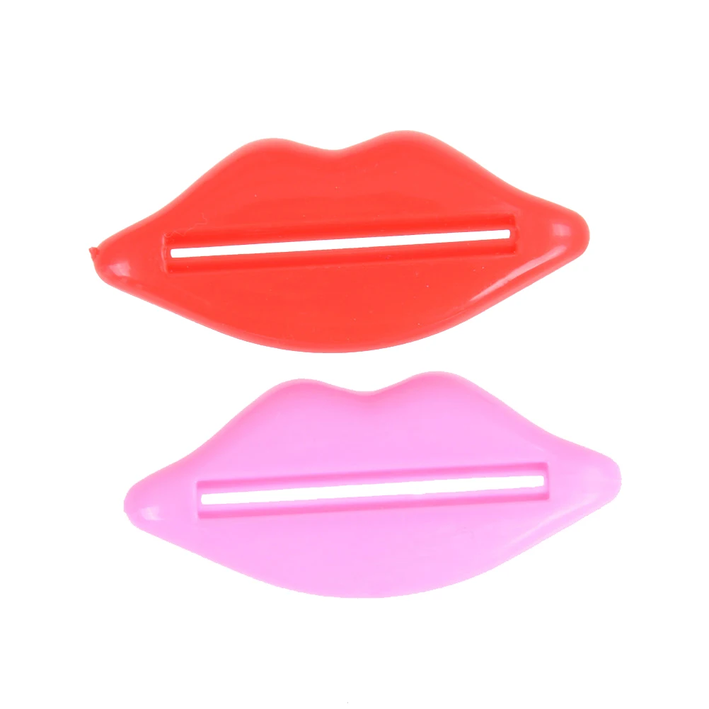 

3 Pcs Toothpaste Dispenser Bathroom Lip Kiss Easy Press Tube Dispenser Toothpaste Squeezer Reusable Gadget Color Randomly
