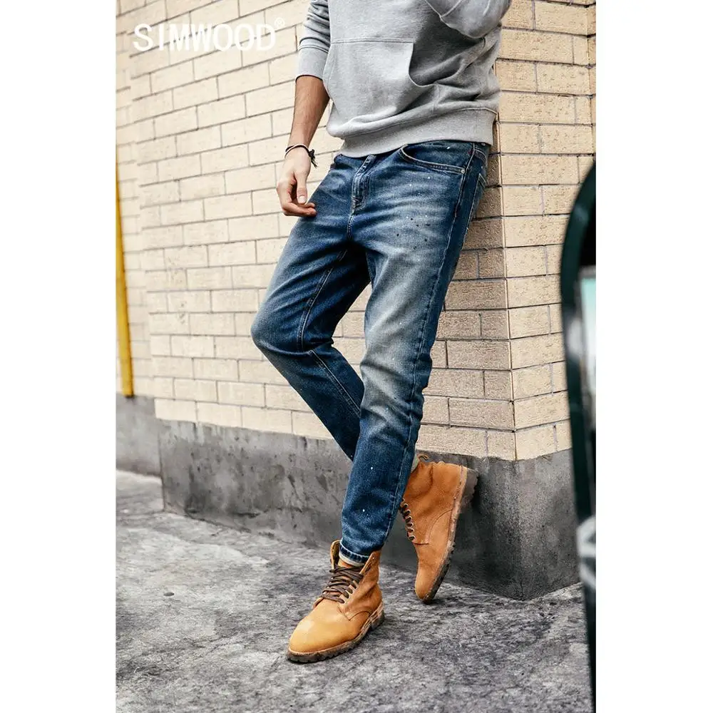 SIMWOOD 2020 Jeans Men Fashion Denim Ankle-Length Pants Slim Plus Size Trousers Brand Clothing Streetwear Free Shipping 190021 SIMWOOD 2020 Jeans Men Fashion Denim Ankle-Length Pants Slim Plus Size Trousers Brand Clothing Streetwear Free Shipping 190021