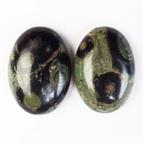2pieces/lot)Wholesale Natural Mixed Stone Oval CAB CABOCHON 25x18x6mm yl061801 - Окраска металла: Kambaba Jasper