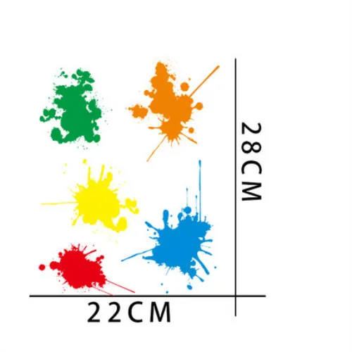 DIY Красочные Декоративные автомобильные наклейки высокого качества, разбрызгивающиеся чернила, граффити нарисованные наклейки, автомобильные аксессуары, наклейки - Название цвета: Style H 28x22cm