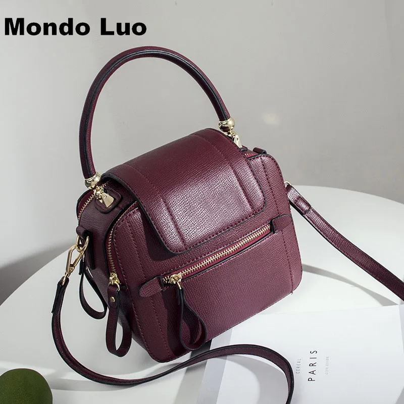 

2018 New Fashion Women Handbag PU Mini Personality Shoulder Bag Korean Style Simple Design All-match Square Shape Bag