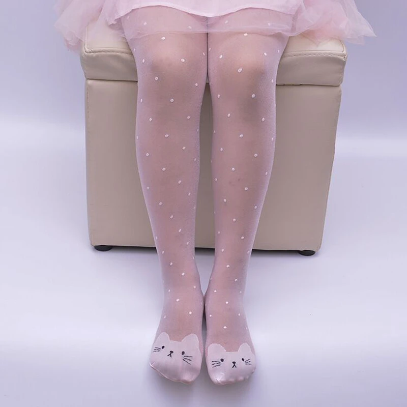 Kids Girls Soft Dance Lace Thin Sheer Pantyhose Tights Pants Sheer Tights