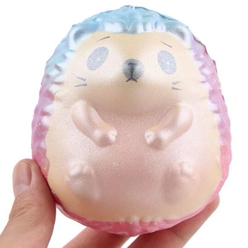 См 10 см блестящие красочные Squishy Hedgepig мягкие медленно растущие антистресс Радуга животных мультфильм офисный Декор Игрушки для детей