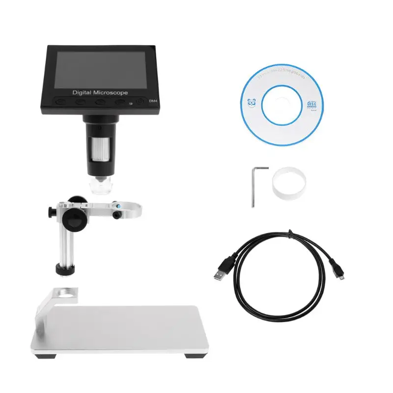 

1000X Digital Microscope Camera 4.3" Screen Soldering Magnifier Tool with Holder