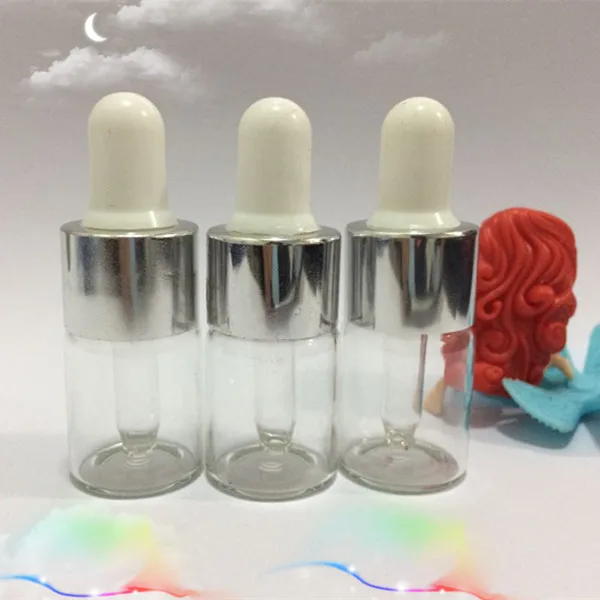 Conta-gotas de Vidro com Cabeça de Plástico Branco para o Óleo Conta-gotas de Vidro Claro - Marrom Frascos Preto ou Essencial Mini Garrafa 100 Pcs 5 ml 2 100 pcs 5 ml Claro Marrom Frascos