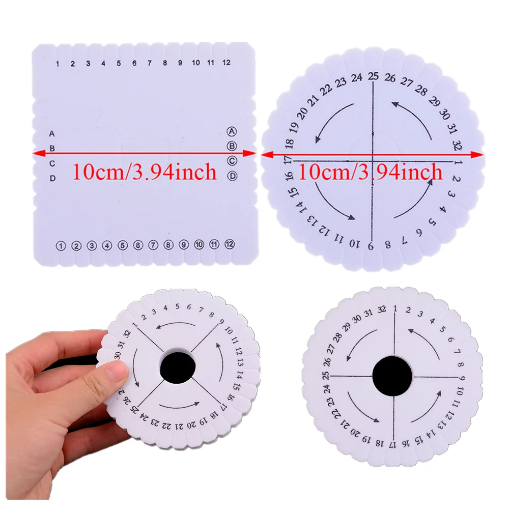 2 шт. круглый и квадратный браслет для вязания Kumihimo диск лоток Плетеный веревочный узел Вязание плетение ювелирных изделий дизайн доска 2 размера