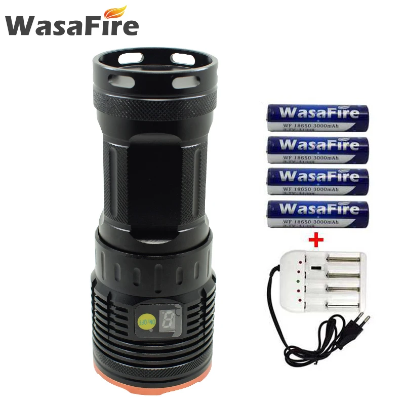 

Rechargeable Lantern Ultra Bright 8000LM Aluminum Torch Big Promotion LED Flashlight With 18650 Battery + Charger For Hunting