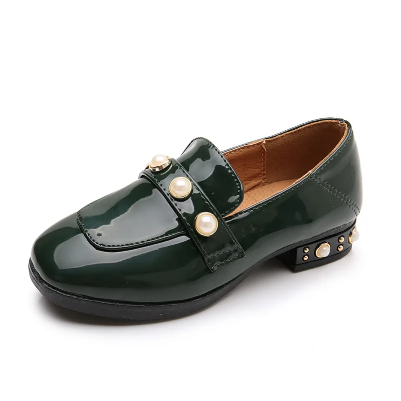 Spring Autumn New Kid Shoes Girls Princess Childrens Leather Shoes For Student Black Shoes 3 4 5 6 7 8 9 10 11 12 13 14 15T