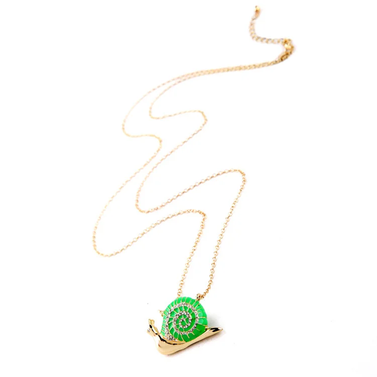 Aliexpress Unique Long Snail Fluorescent Green Best Friend Necklace Small Mixed Batch of Factory Outlets Aliexpress