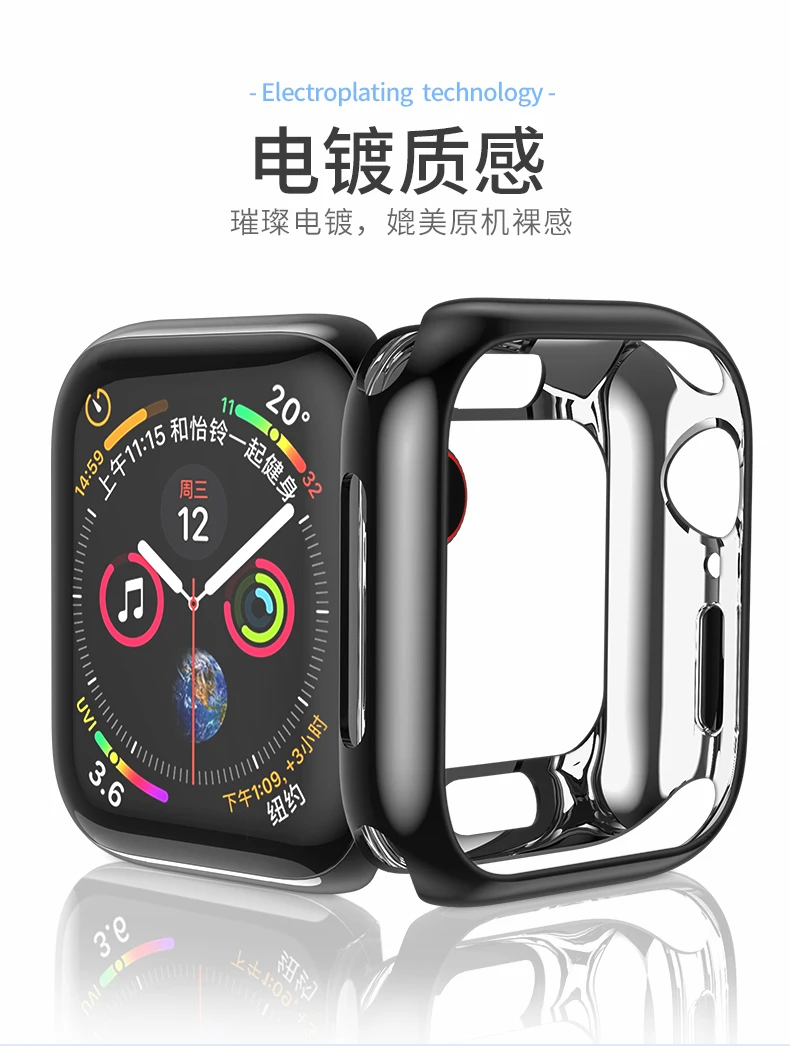 HOCO силиконовый защитный чехол для Apple Watch 4/5 чехол 44 мм 40 мм iWatch серия 4 серия 5 чехол ТПУ резиновый мягкий защитный чехол