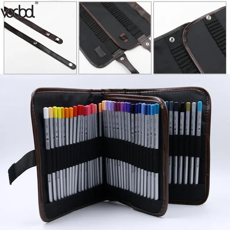 

72 Holes Student Pencil Pen Bags Cosmetic Makeup Brushes Case Makeup Tool Holder Bag Storage Pouch Makeup Organizer Canvas Hot