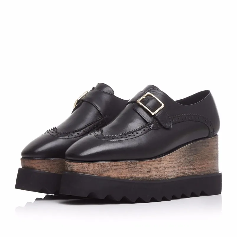 leather platform creepers