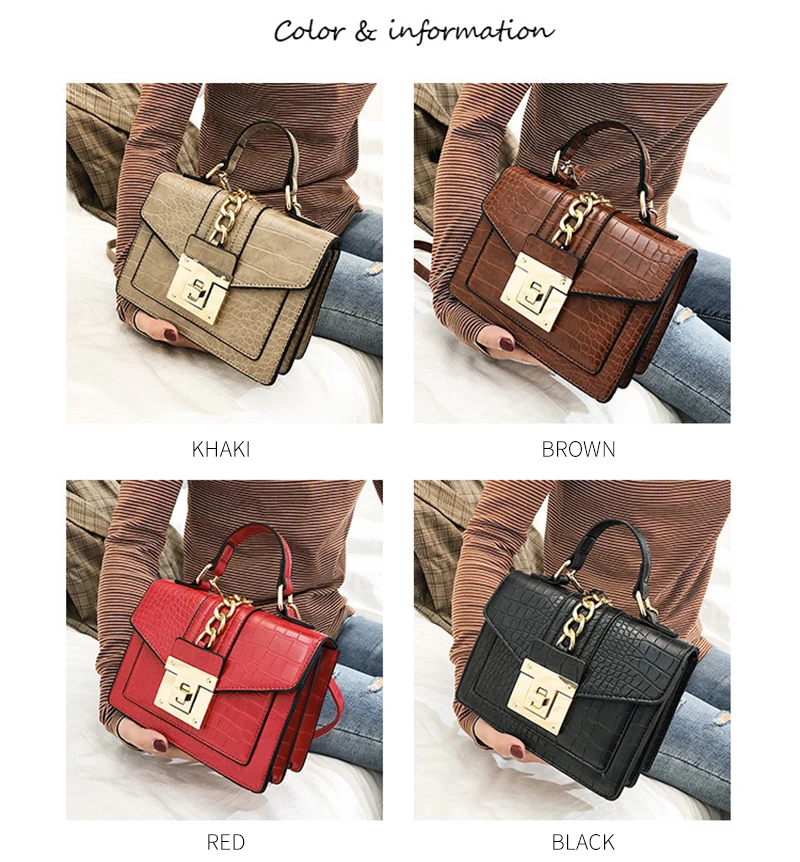 New Retro Fashion Women Handbag Stone Pattern Quanlity PU Leather Small Square Shoulder Bags Messenger Female Purse Bag SS3516 (5)