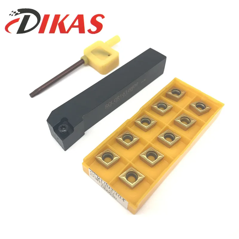 Dikas 1 шт. SCLCR1616H09 держатель токарного станка и 10 CCMT09T304 UE6020 VP15TF токарный станок с ЧПУ.