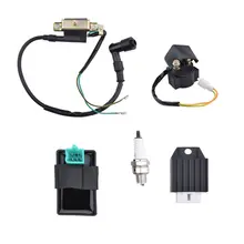 CDI Коробка катушки зажигания соленоида реле напряжение регулятор с свечи зажигания для 50cc 70cc 90cc 110cc 125cc ATV Байк и картинг