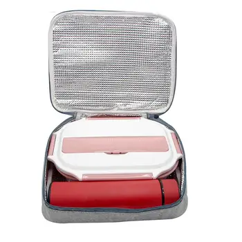 

AHTOSKA 3Pcs/set Solid Vacuum Thermos Portable Double Layer Microwave Heating Lunch Boxes Portable Insulated with Bags
