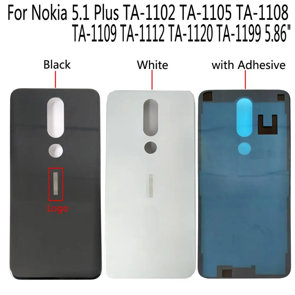 Shyueda Новинка для Nokia 5,1 Plus TA-1102 TA-1105 TA-1108 TA-1109 TA-1112 TA-1120 1199 стеклянная задняя панель корпуса крышка аккумулятора