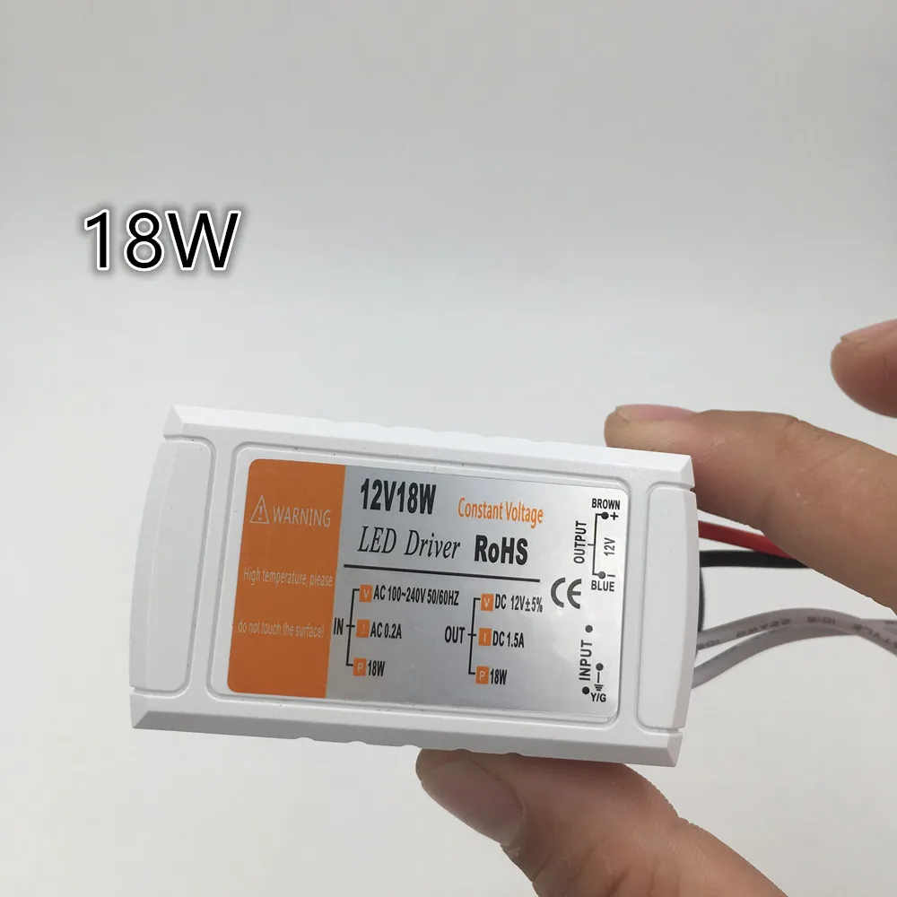 Светильник s трансформаторы адаптер питания для светодиодных лент Светильник лампы драйверы 18 Вт 28 Вт 48 Вт 72 Вт 100 Вт