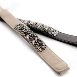 Elegant Women's Skinny Elastic Waist Belt Vintage Alloy Flower Buckle Stretch Waistband Strap Cinch Elegant Women's Skinny Elastic Waist Belt Vintage Alloy Flower Buckle Stretch Waistband Strap Cinch