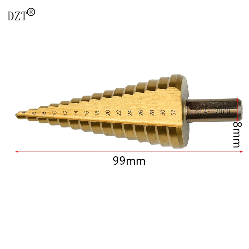 4-32mm Step Drill For Metal High Speed Steel Titanium Woodworking Drill Bits