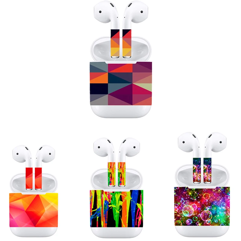Защитный виниловый стикер наушники для Apple AirPods скины съемный клей декоративная