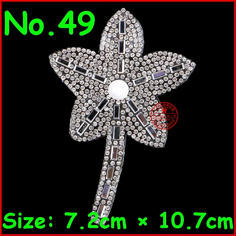 

3 pcs/Lot White Flower pearl hotfix rhinestones heat transfer design iron on patches, DIY motif rhinestones,ordinary rhinestone