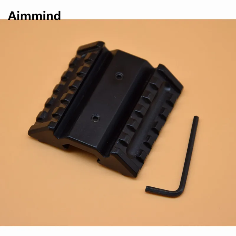 

Hunting 45 Degree Offset Dual Side 6-Slot Flashlight Laser Scope Rail Mount with 20mm picatinny rail mount