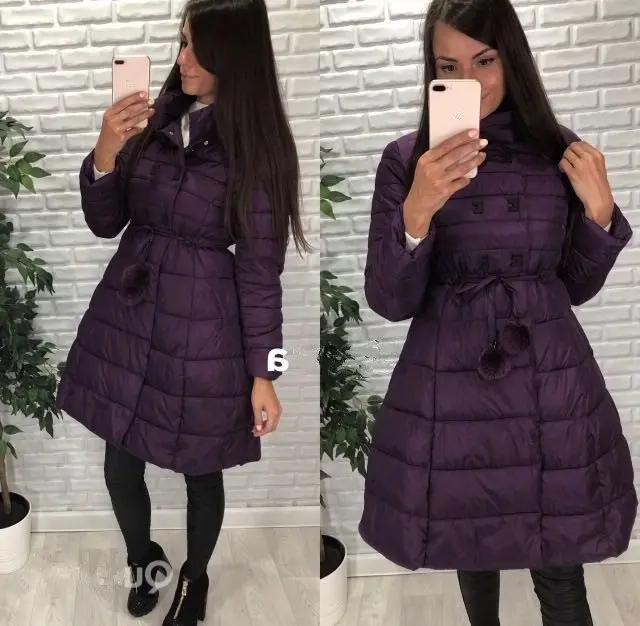 2018 зимние хлопковые платья Модное бальное платье с подкладкой женское длинное