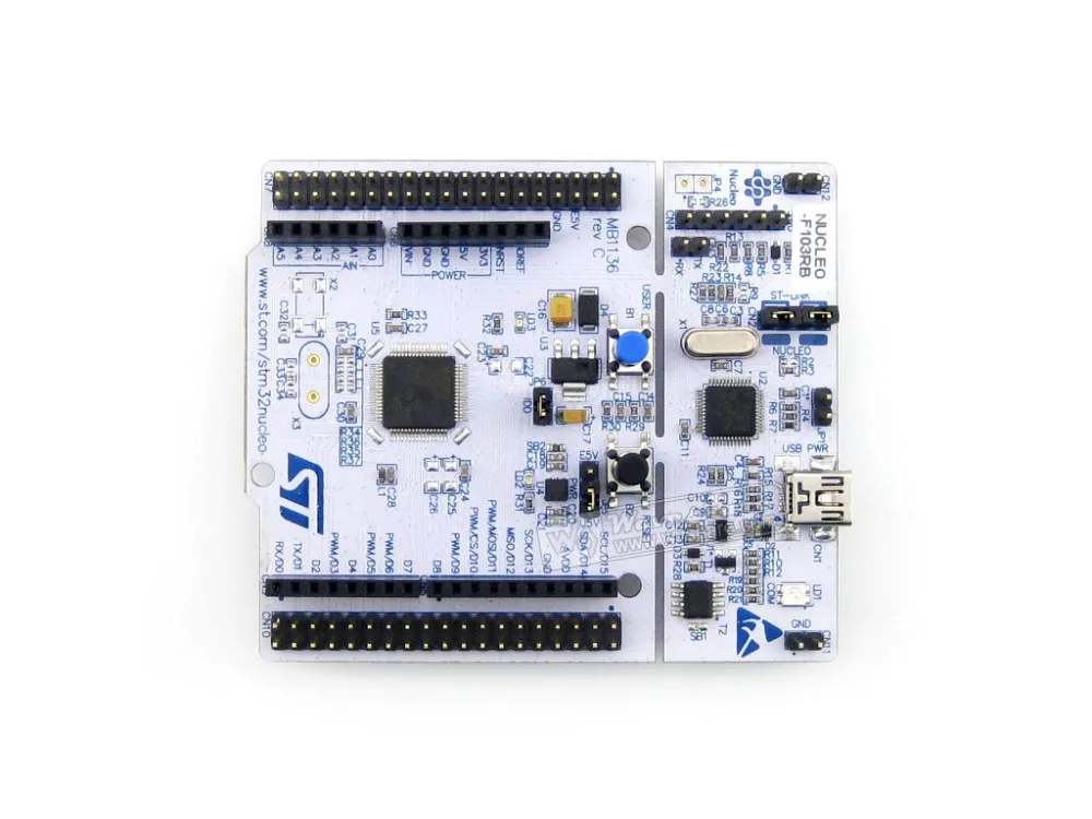 ST Оригинал STM32 NUCLEO F103RB F1 series с STM32F103RBT6 MCU встроенной планкой|Демонстрационные