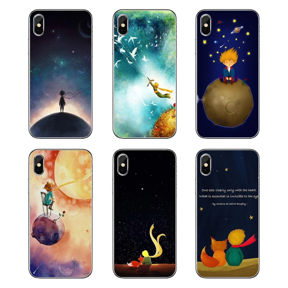 Силиконовый чехол для Samsung Galaxy A5 A6 A7 A8 A9 J4 J5 J7 J8 2017 2018 Plus Prime The Little Prince Night Planet France Art |