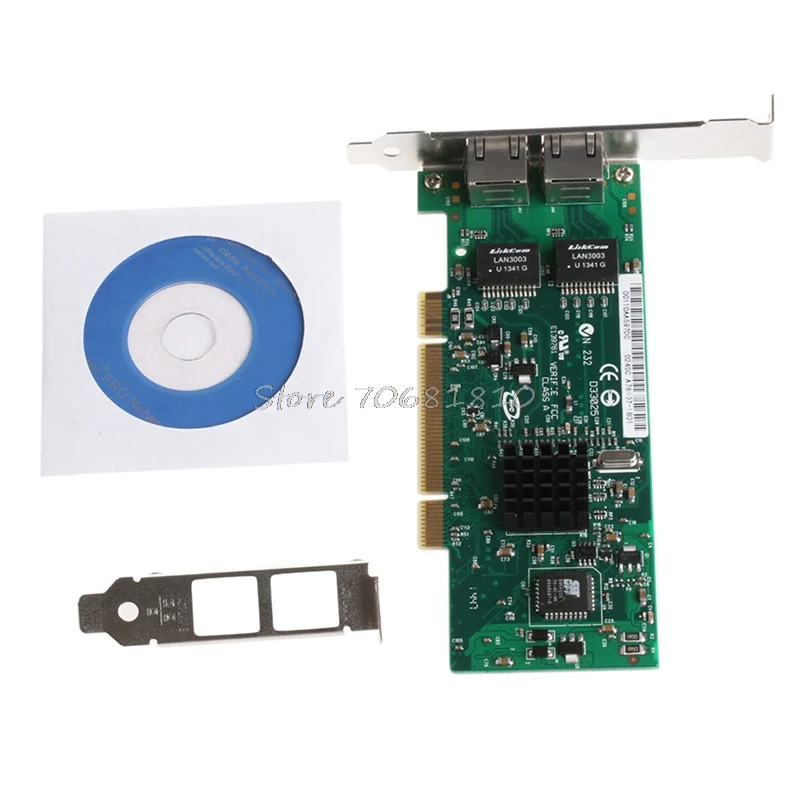

PCI Dual RJ45 Port Gigabit Ethernet Lan Network Card 10/100/1000Mbps For Intel 82546