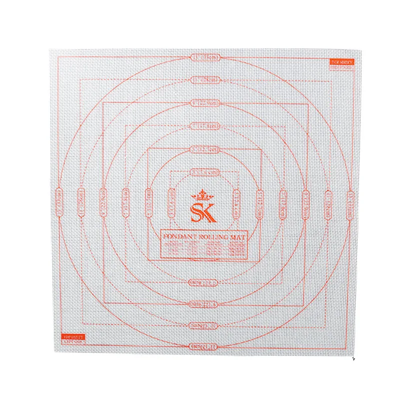 Small Size Square Silicone Baking Mat Fondant Rolling Mat With The