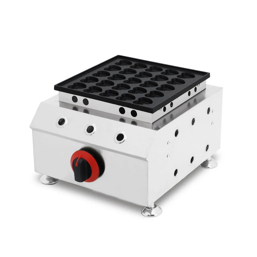 

Free shipping 25 holes heart shaped gas Poffertjes Grill Dutch Waffle Iron Mini Pancake Machine for sale